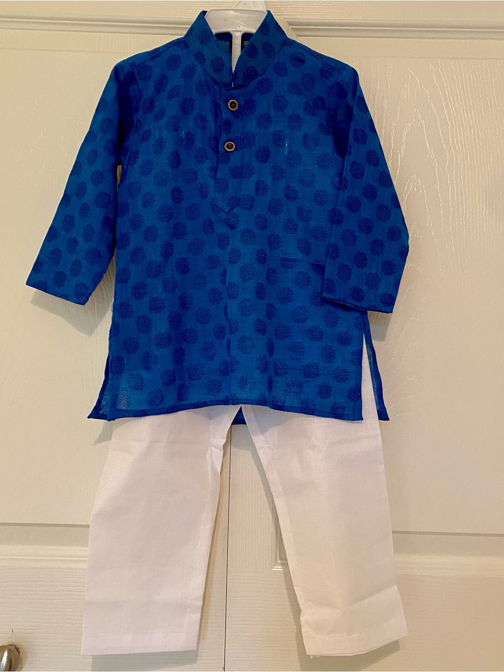 Royal Blue Kurta with White Pants NWOT